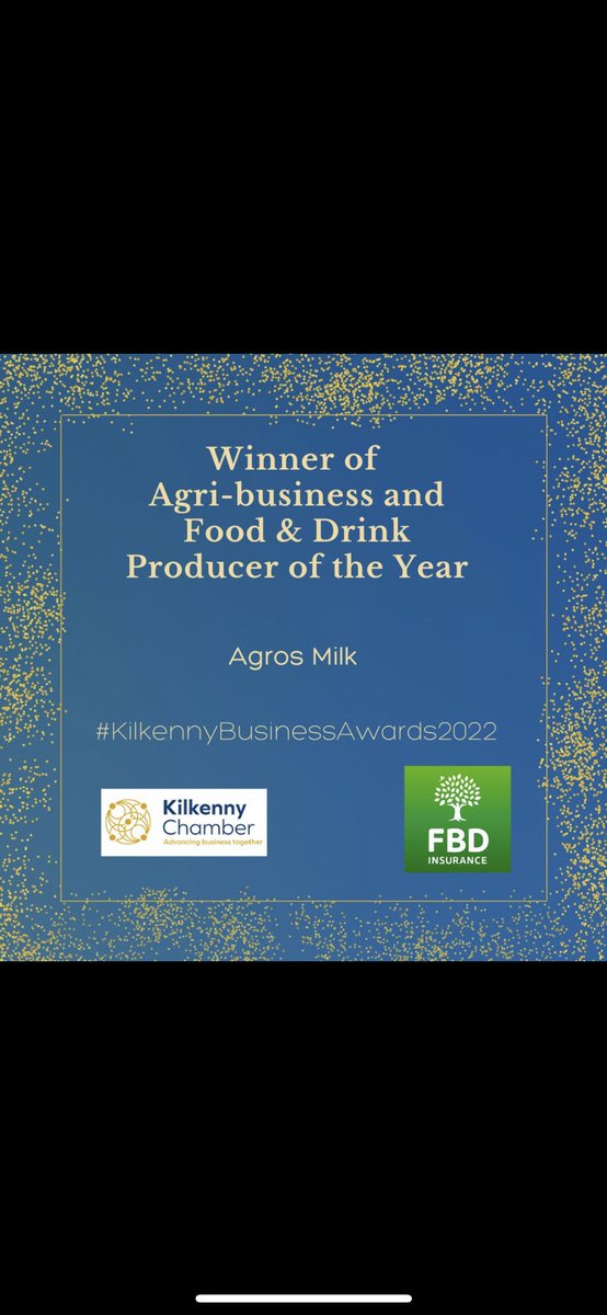 agrosmilk's tweet photo. As the dust settles on a great night, we are super proud to have accepted the award in recognition of the work we do with dairy organisations. Thanks to all @KilkennyChamber and super hosts @LyrathEstate https://t.co/nGzoVDWHbO