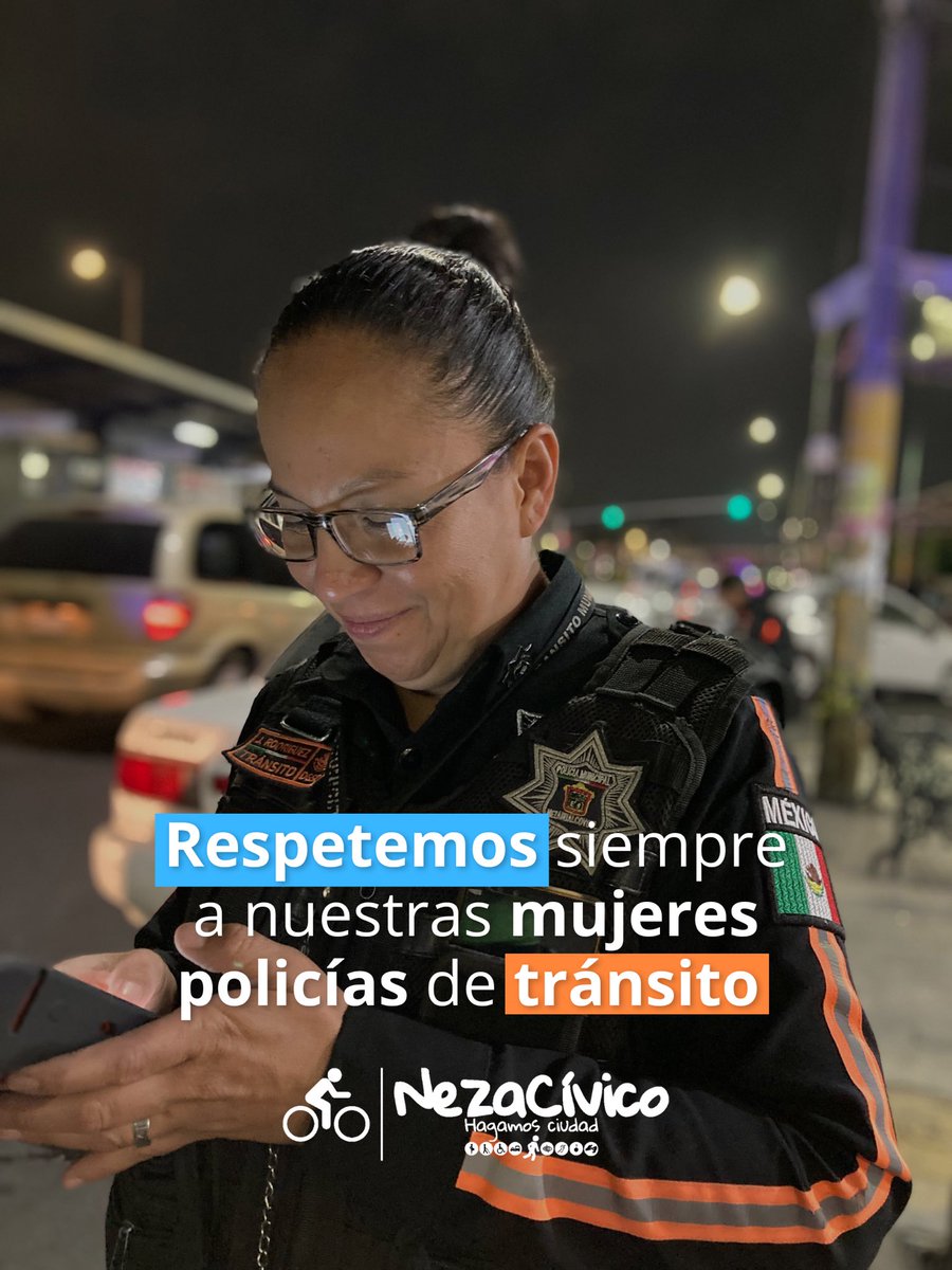 NezaCivico's tweet photo. Esta en nuestras manos tener un municipio mejor, siempre siendo ciudadanas y ciudadanos cívicos. 

Respetar a nuestras policías de tránsito, es honrar a nuestro municipio. 🫶🏻

#MujeresPolicías
#Respeto
#HagamosCiudad https://t.co/mp8y4My2ef