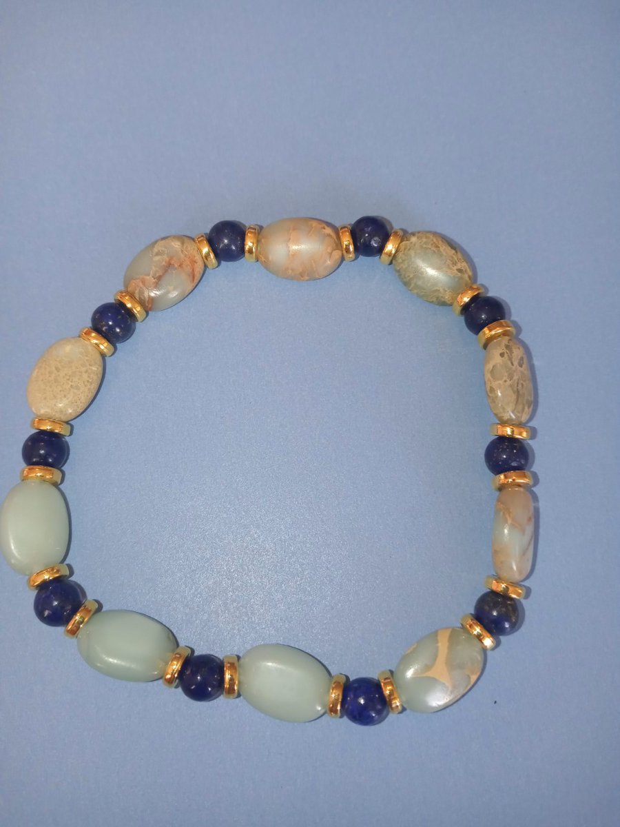 TymeBeach's tweet photo. Just added to our Shopify store!  Natural polished stone and lapis bracelets!  Give our shop a look..
https://t.co/SrPTGQ0V5b
#shopify #jewellery #handmade #gifts https://t.co/zdIdn44za5
