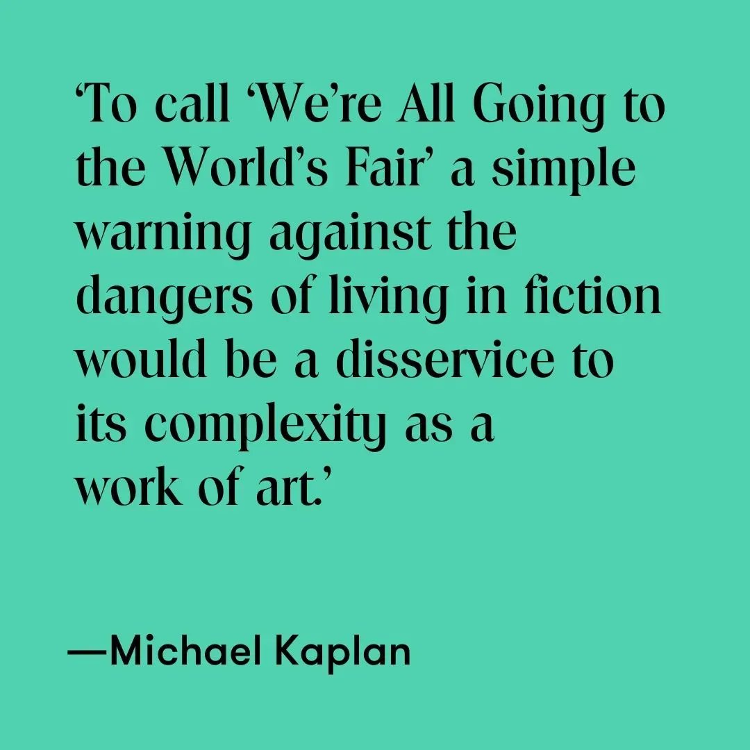 kyd_magazine's tweet photo. Michael Kaplan on @janeschoenbrun's creepypasta horror 'We're All Going to the World's Fair' 

Read more → https://t.co/GiRvI853t1 https://t.co/bxQNne0EF1