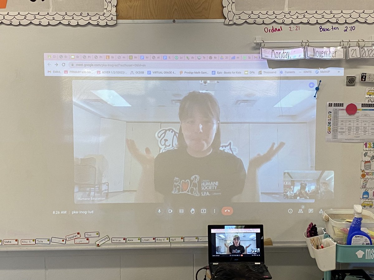 HCentennialPS's tweet photo. You can always call Huntley home! So excited to have former student Hanna S working @ottawahumane and joining us today! @OCDSB When the student becomes the teacher… https://t.co/9a68FtxeBA