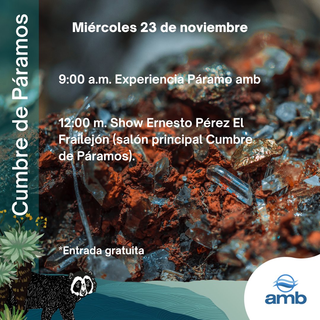 acueductobga's tweet image. ¿Preparado para adentrarte en una aventura en nuestro páramo?🔝 Hasta hoy tienes oportunidad, ven a #Neomundo y descubre todas las sorpresas que tenemos preparadas para ti.

#ExperienciaPáramosamb  #CumbreDePáramos
@AlcaldiaBGA 
@AmbienteBGA
