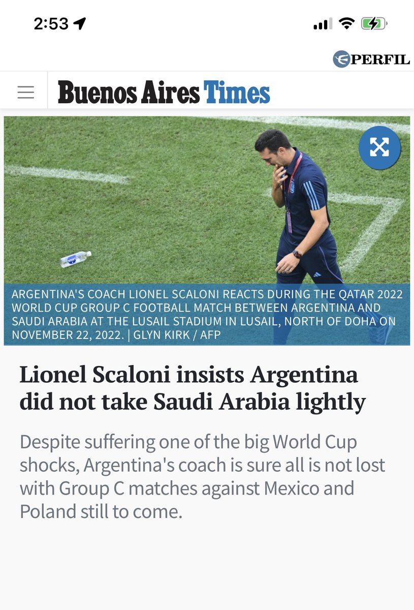 DrSMahasna's tweet photo. ليونيل سكالوني مدرب الارجنتين بعد الهزيمة: لم نستخف بمستوى المنتخب السعودي…. فوز مستحق https://t.co/609BVlZ8Sr