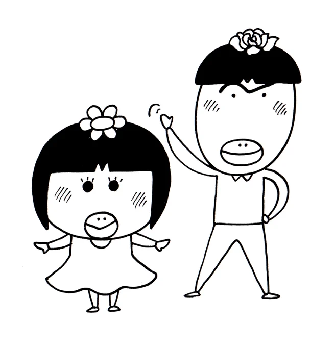 「ももかっぱ」は最初「おかっぱちゃん」という名前でした。モノクロで描いた絵に着色をしてもらう時に長袖シャツの部分が肌色に。気が付かずにそのままで手首の線だけ残ってしまいました。とりあえずこれはヘアゴムだと思ってください🍓
#はなかっぱ 