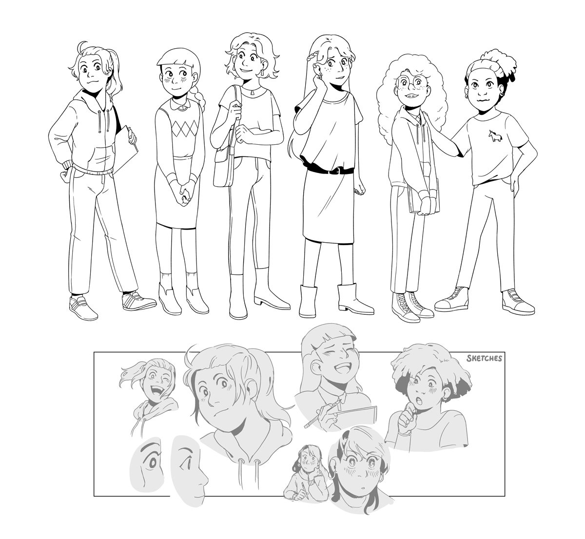 Was looking through some of my old BSC drawings, from when I was first asked to adapt my books. I'm glad the team took a chance on me and allowed me some time to adjust my style to fit the books. I do love looking at the first iteration vs what I ended up doing!