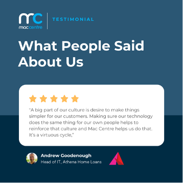 maccentre's tweet photo. It's been a pleasure to help this innovative, multi-award-winning start-up get the most from the best technology for business. We sure do love a great success story – read more about our productive partnership with Athena below:

https://t.co/uAemMHEkZz https://t.co/CsTDKpv5du
