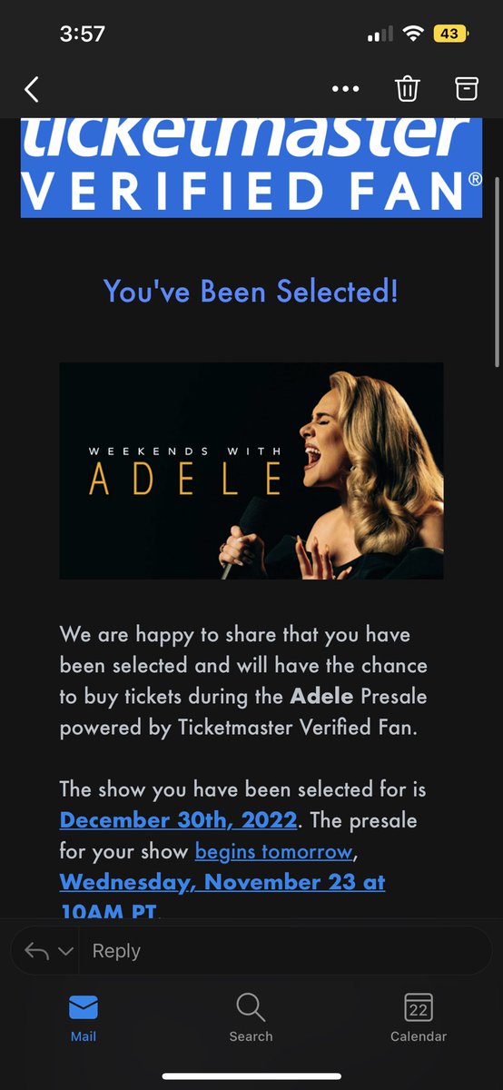 karlaa_tv23's tweet photo. I’m only buying one (probably) not sure yet but if anyone needs the presale code lmk! #adelepresale #adelenye #AdeleTickets https://t.co/2tC9CCaszC