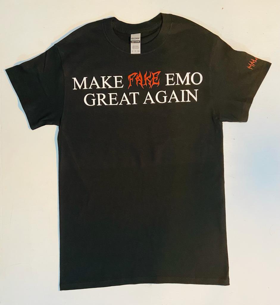 Make Fake Emo Great Again!!!
Disponible ya nuestro primer merch:
Tallas: S, M, L y XL
Precio 40k (el envío es aparte) 
Info: 3013331442