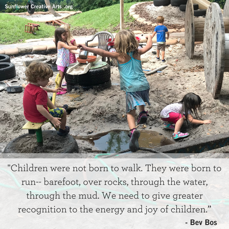 sunflowerarts's tweet photo. "Children were not born to walk. They were born to run-- barefoot, over rocks, through the water, through the mud. We need to give greater recognition to the energy and joy of children.”
- Bev Bos https://t.co/oMHhG8ZNuG