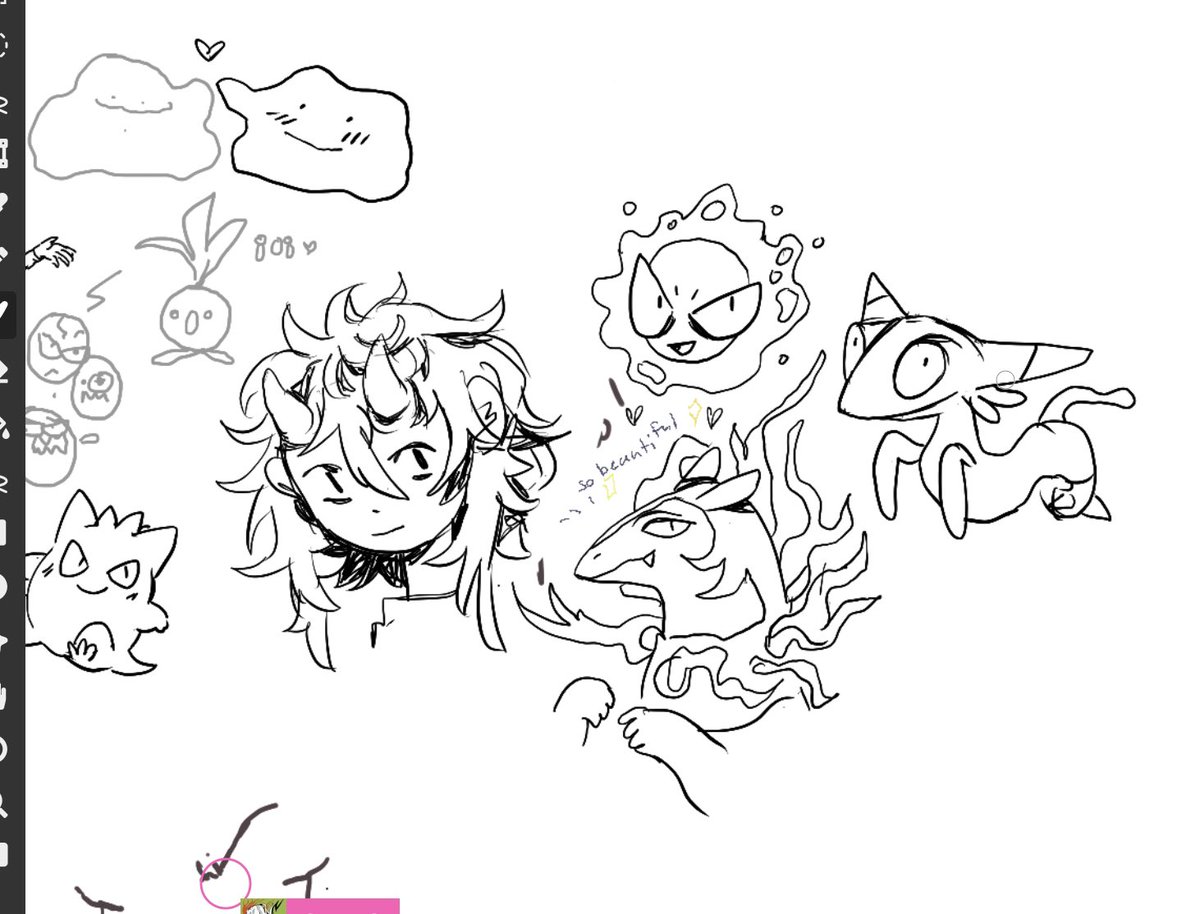 some drawings on magma w/ @saproartist and @GROBORGIXIXIX 
