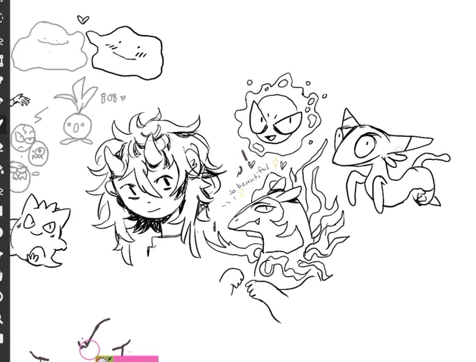 some drawings on magma w/ @saproartist and @GROBORGIXIXIX 