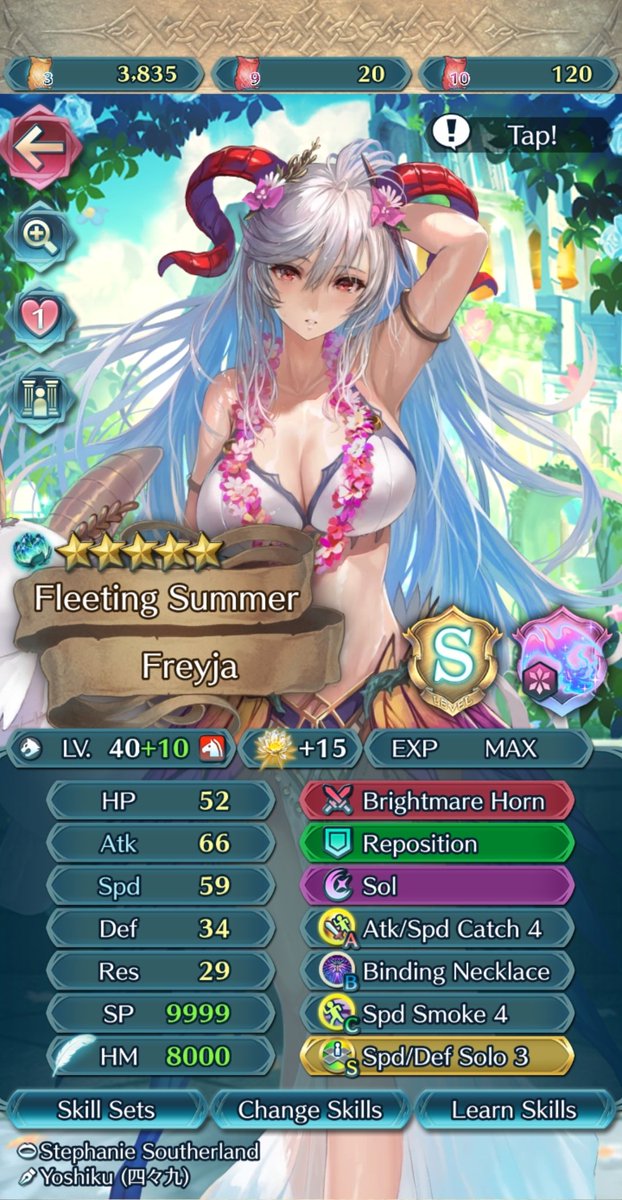 CapriToast's tweet image. Adding this to my pinned tweet since it wouldn't be fitting that it stays as this so now I am adding the fact I have BOTH Freyjas at +10. All for the G.O.A.T 🫡🫡🫡