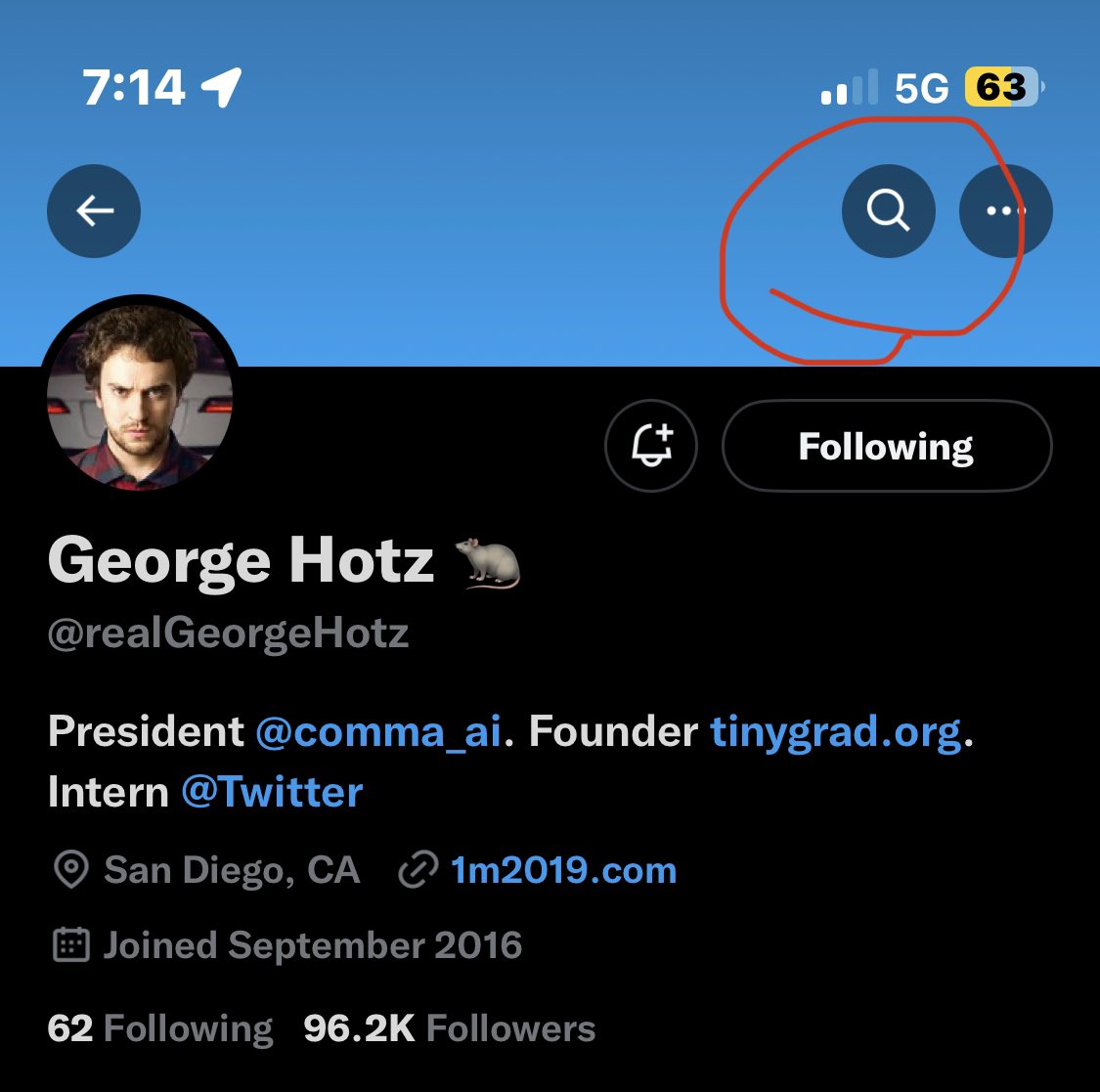 TenForTheBigGuy's tweet photo. @realGeorgeHotz @anonbuilderok They already have it. Click on the search icon on the persons profile page. https://t.co/Yb9udDoxND