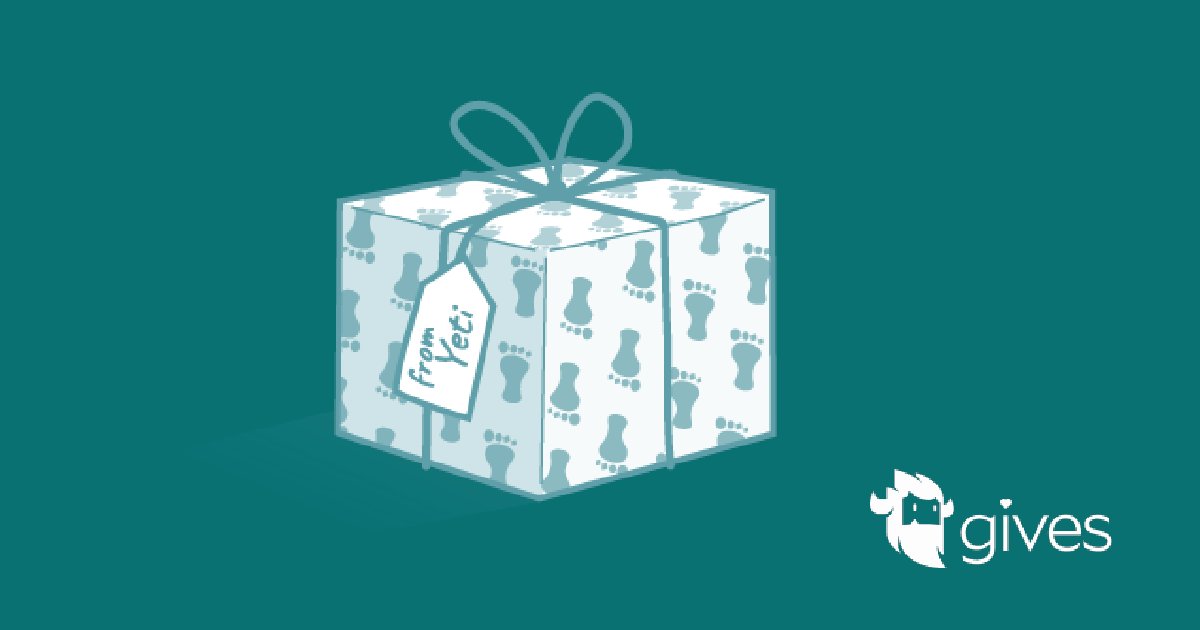 yetillc's tweet photo. We're excited to introduce Yeti Gives, a new initiative that allows us to donate our time to #nonprofits of all shapes and sizes! https://t.co/PAlBLXge0q https://t.co/fRGpML2Q2L
