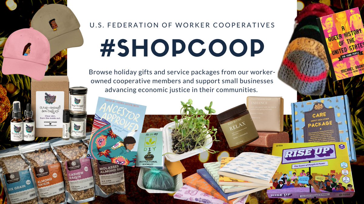 This holiday season, don’t add to corporate profits. #WorkerCoops provide sustainable, dignified jobs and generate local community wealth.  There's something for everyone on our #ShopCoop gift guide - check it out! usworker.coop/shopcoop
#HappyHolidays
