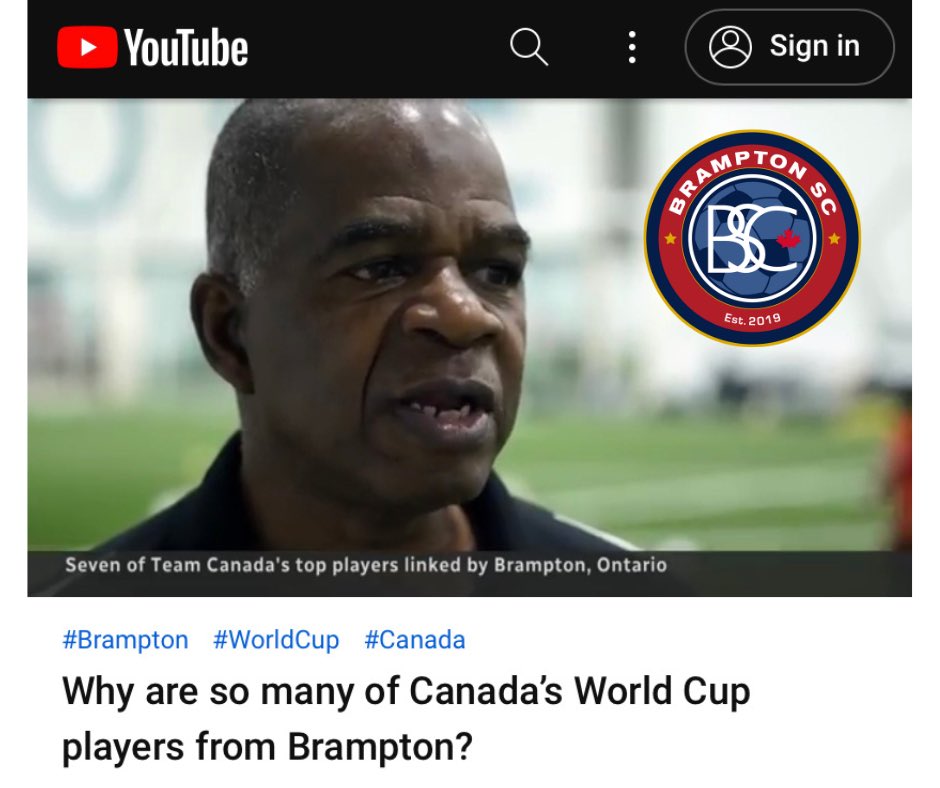 Why are so many of Canada’s World Cup players from #Brampton ? youtu.be/os3MAisCd84 via <a href="/YouTube/">YouTube</a>