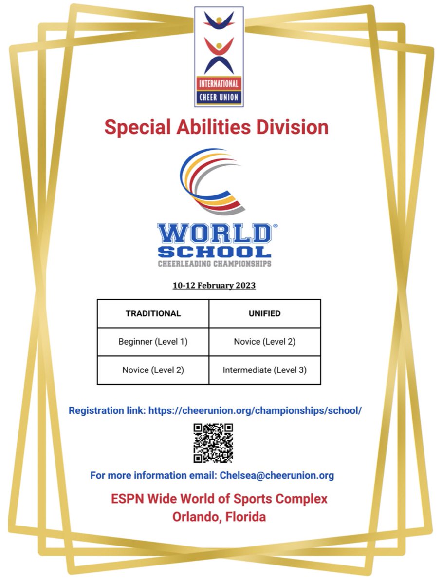 International Cheer Union on Twitter "We are excited to announce