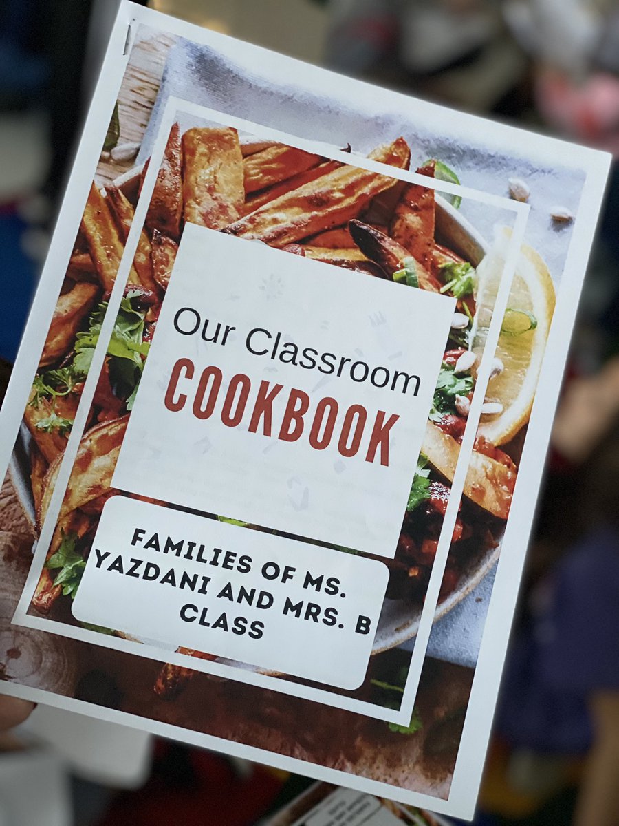 Students’ families sent in their favorite recipes and we made a class cookbook! The recipes are authentic examples of functional texts. 😊 Every student got their own copy. <a href="/FairhillES/">FairhillES</a> #webelongatFairhill