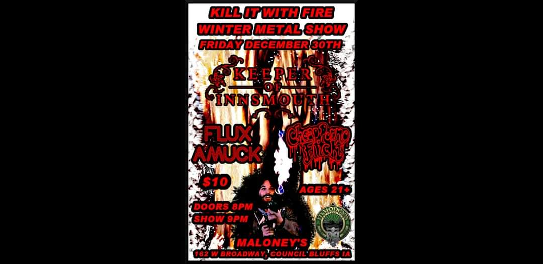 Show announcement, December 30th at Maloney's in Council Bluffs, IA. Full details at facebook.com/events/s/kill-…