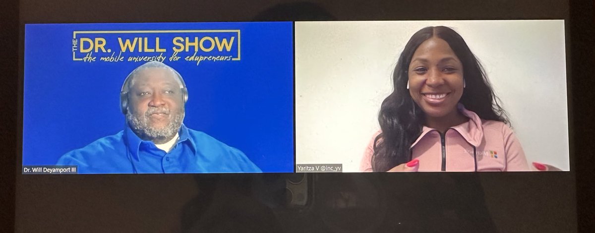 YaritzaV_'s tweet photo. Hopped off the 🛬 from #NYSCATE22 and onto the Dr. Will Show with @iamDrWill..
This is an episode you won’t want to miss— 🔥
#edupreneur #education #boldtalk https://t.co/JFCR1Ndcgg