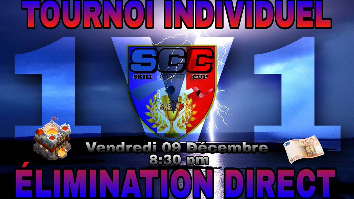 RDV Vendredi 09 Décembre pour notre tournoi 1v1 th11 💪🏆 
50€ de cash prize 💰
Inscriptions sur Discord !
discord.gg/pAudpgHsZG
