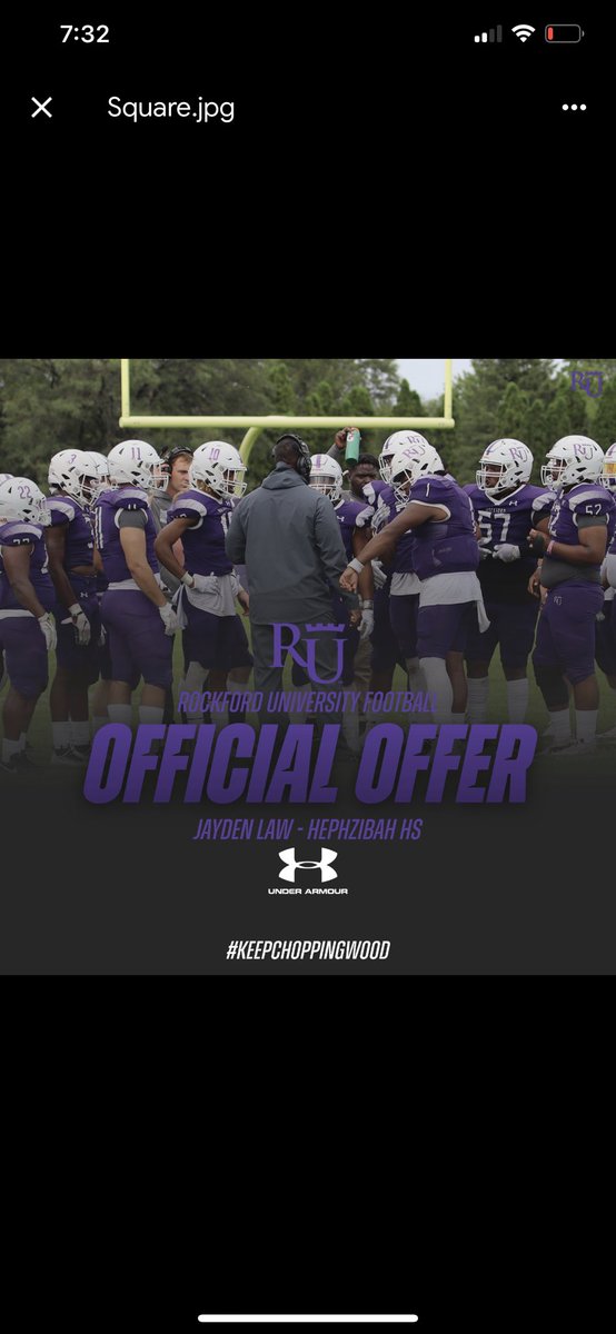 Jayden law (@jaydenlaw20) on Twitter photo I am blessed to receive my first official offer from Rockford university @Coach_cal_cal <a href="/CoachSelby_/">Ryan Selby</a> <a href="/CoachDDorsey/">Daniel T. Dorsey</a> <a href="/HephzibahFootb1/">Hephzibah High School Football Recruiting Page</a> #Keepchoppingwood🪵🪓 I am blessed to receive my first official offer from Rockford university @Coach_cal_cal <a href="/CoachSelby_/">Ryan Selby</a> <a href="/CoachDDorsey/">Daniel T. Dorsey</a> <a href="/HephzibahFootb1/">Hephzibah High School Football Recruiting Page</a> #Keepchoppingwood🪵🪓