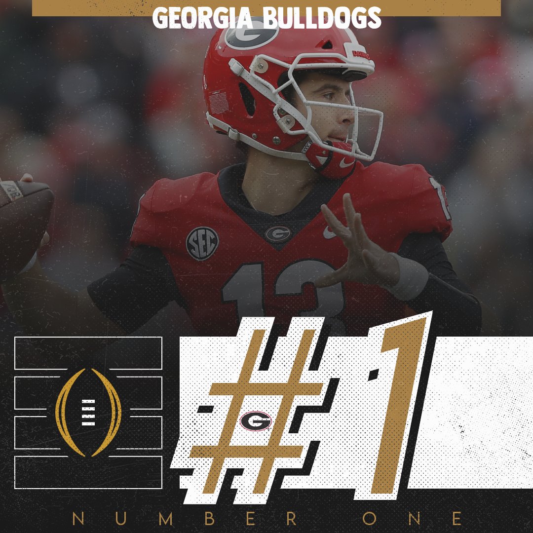 📊 @CFBPlayoff 𝐑𝐀𝐍𝐊𝐈𝐍𝐆𝐒 ɴᴏᴠ. 22 1️⃣ @GeorgiaFootball #SECFB x #ItJustMeansMore