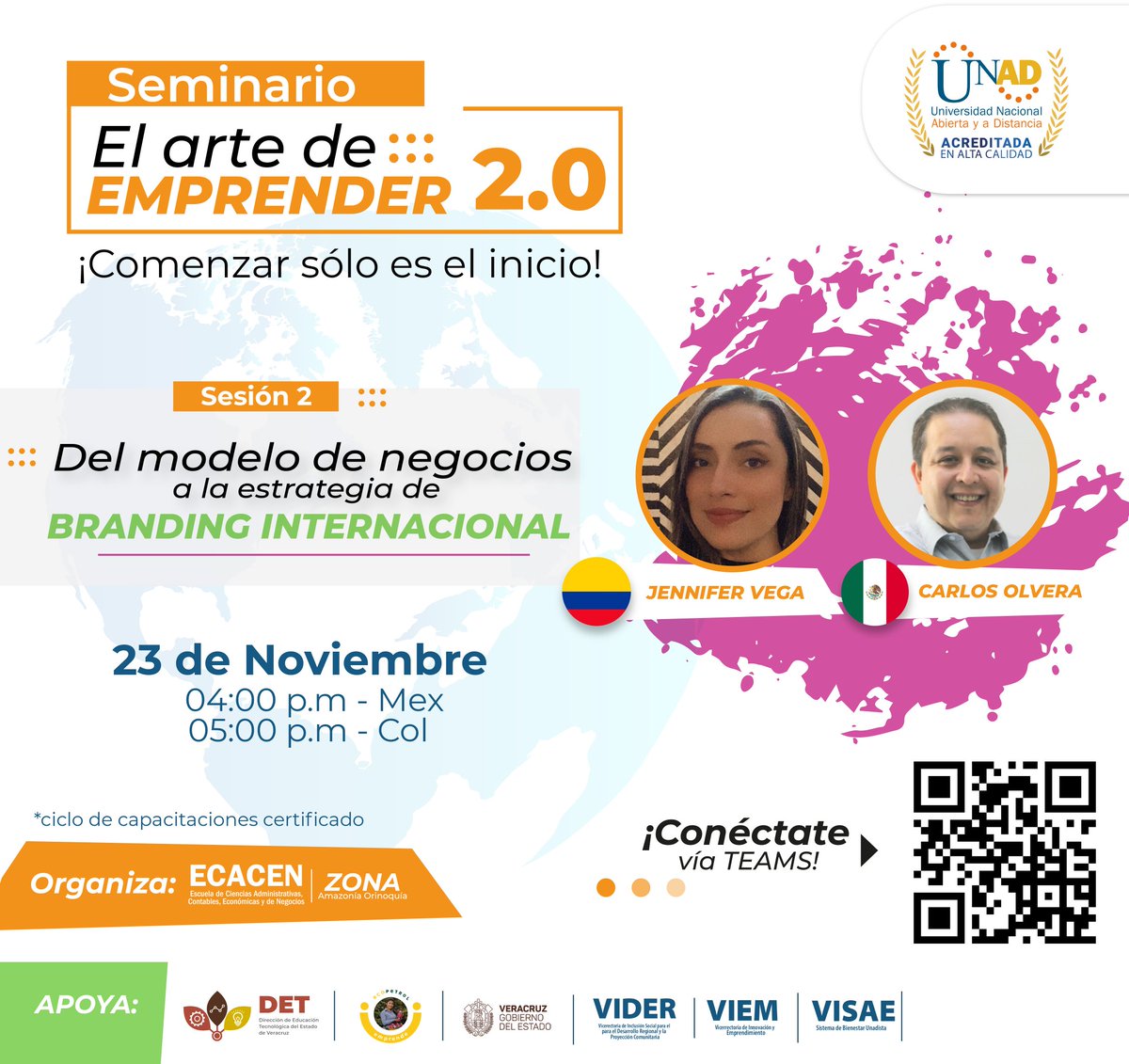 ecacenzoboyaca's tweet photo. #AgéndateConLaUNAD.
#UNADEmprende
¿Estás pensando en emprender? La proyección internacional de una marca permite acoplar el modelo de negocio y la estrategia de comunicación integrada de marketing a la realidad del país al que llegas a incursionar. https://t.co/vpxo1GwRLS