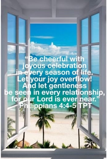 chuckdpierce's tweet photo. “Be cheerful with joyous celebration in every season of life. Let your joy overflow! And let gentleness be seen in every relationship, for our Lord is ever near.”
Philippians 4:4-5 TPT https://t.co/7hGaNUzS9C