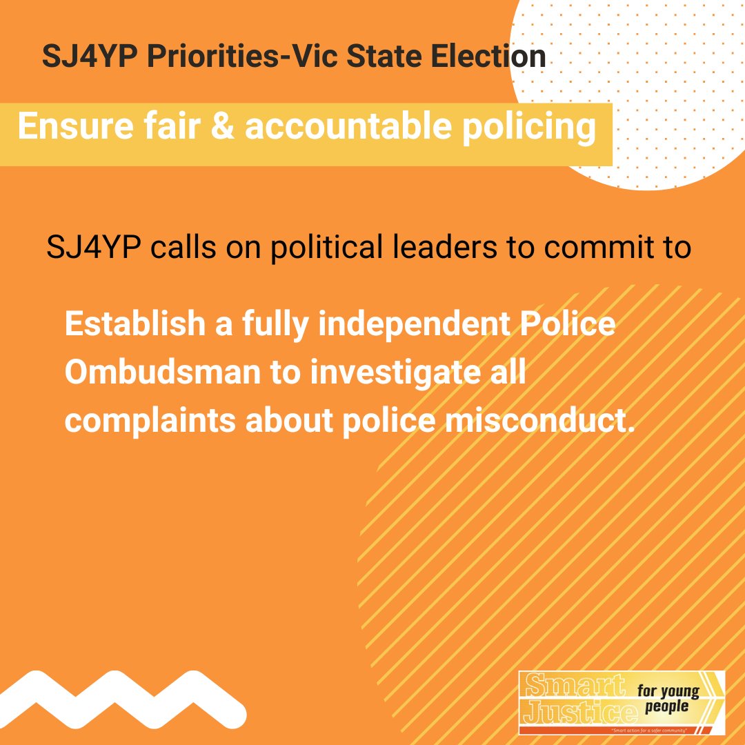 SJ4 Young Peopleš (@smartjusticeyp) on Twitter photo We also support the call for #PoliceOmbudsmanNow youthlaw.asn.au/wp-content/uplā¦
<a href="/ACarbinesMP/">Anthony Carbines MP</a>
<a href="/BradBattinMP/">Brad Battin MP</a>
<a href="/MatthewGuyMP/">Matthew Guy MP</a>
<a href="/DanielAndrewsMP/">Dan Andrews</a> We also support the call for #PoliceOmbudsmanNow youthlaw.asn.au/wp-content/uplā¦
<a href="/ACarbinesMP/">Anthony Carbines MP</a>
<a href="/BradBattinMP/">Brad Battin MP</a>
<a href="/MatthewGuyMP/">Matthew Guy MP</a>
<a href="/DanielAndrewsMP/">Dan Andrews</a>