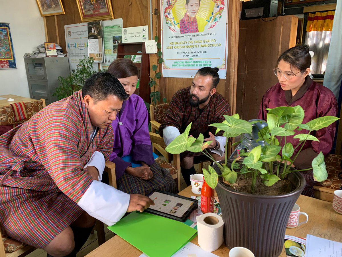 SHINEProject3's tweet photo. Field trip to Eastern Bhutan. The project has handover the Tourism Attraction Book (TAB) to the governor/officials of respective districts. Moreover, Dr. Robert Wimmer, project leader from GrAT accompanied by project team visited the community and interacted them. https://t.co/yEIjNR94rU