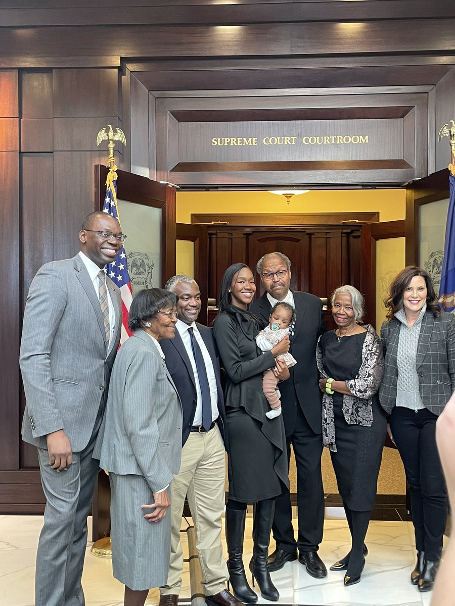 Today, I had the privilege to witness history. Justice Bolden is the first black woman to serve on the Michigan Supreme Court. #KHB <a href="/KyraHBolden/">Kyra Harris Bolden</a> <a href="/MISupremeCourt/">MI Supreme Court</a> <a href="/GovWhitmer/">Governor Gretchen Whitmer</a> #Michigan #SupremeCourt
