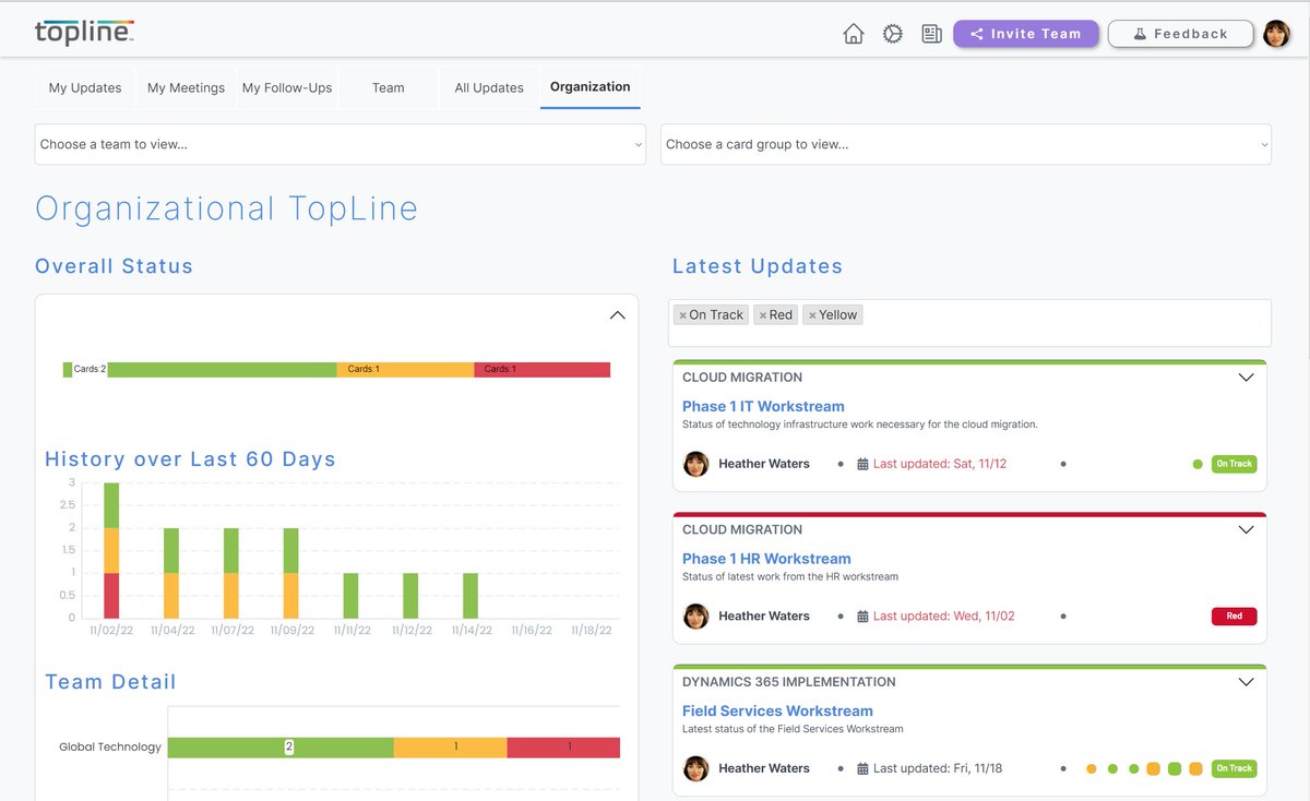 <a href="/alexeheath/">Alex Heath</a> Why settle for emailed weekly status reports <a href="/elonmusk/">Elon Musk</a>, when you can have the real time TopLine of your company? youtu.be/9WiftTApH3E cc: <a href="/Jason/">@jason</a> <a href="/FounderUni/">Founder University</a>