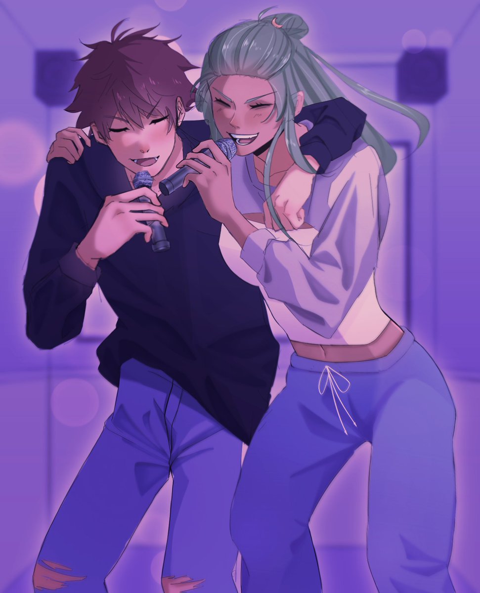 #webtoon #DigitalArtist #fanart Drew Dae and Eve from Eaternal Nocturnal by @instantmisosoup! If you haven’t already, read this amazing webtoon please! (: