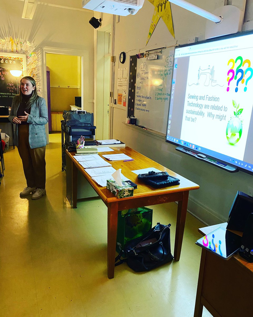 7A began their “learn to sew” unit with Mme Cameron today. We kicked off the unit by discussing sustainability in fashion design/tech and learning about some of the parts of the sewing machine. We can’t wait for next week! <a href="/ASDWLimelight/">ASD-W Limelight</a> <a href="/GeorgeStreetMS/">George Street Middle</a>