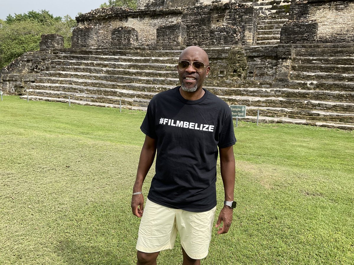 Filmbelize's tweet photo. #colincheadle #filmbelize #altunha location scout with a very fine actor. Welcome to Belize, I hope you find the exact location you are looking for. https://t.co/8whbW08H97