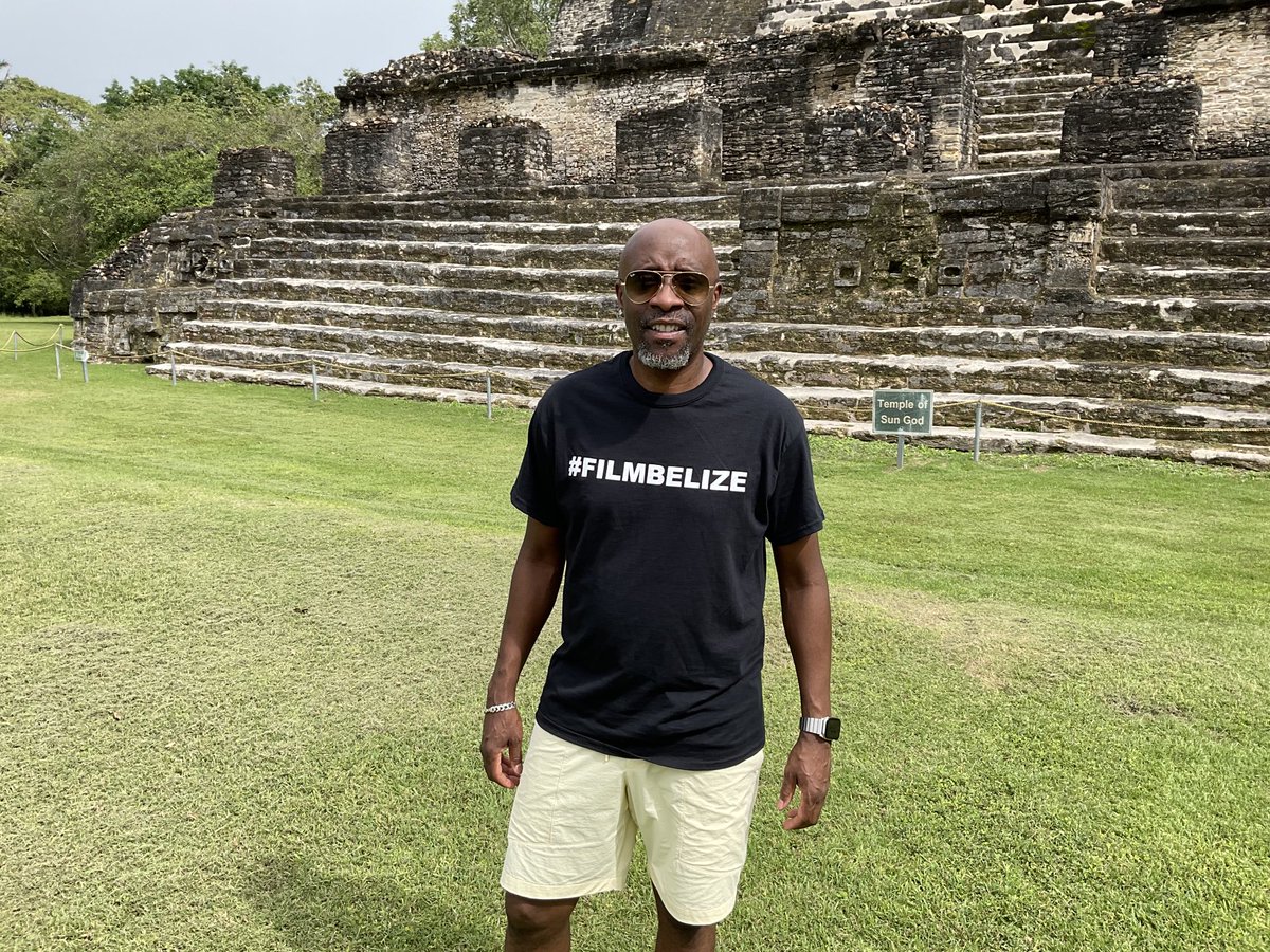 Filmbelize's tweet photo. #colincheadle #filmbelize #altunha location scout with a very fine actor. Welcome to Belize, I hope you find the exact location you are looking for. https://t.co/8whbW08H97
