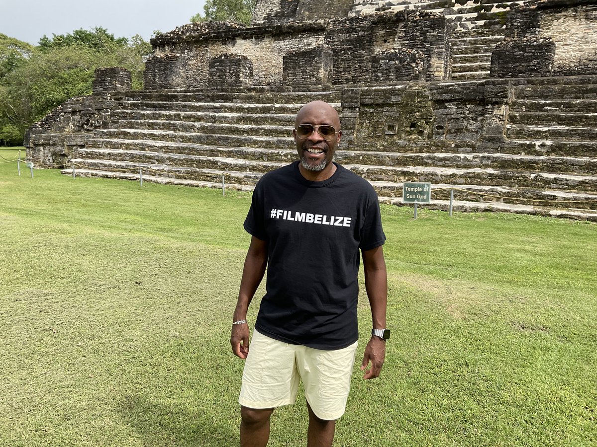 Filmbelize's tweet photo. #colincheadle #filmbelize #altunha location scout with a very fine actor. Welcome to Belize, I hope you find the exact location you are looking for. https://t.co/8whbW08H97
