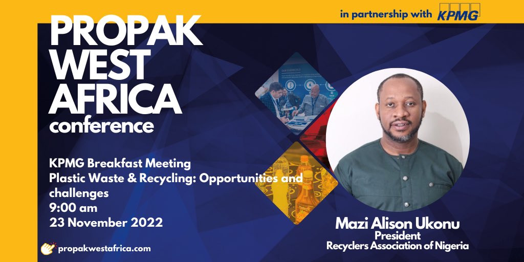 KPMG in partnership with Afrocet Montgomery has organised this breakfast session to bring stakeholders together along the value chain of #plastics to discuss the challenges and opportunities in #plasticwaste and #recycling in recent times. 
Join me <a href="/propakwa/">Propak West Africa</a> Conference.