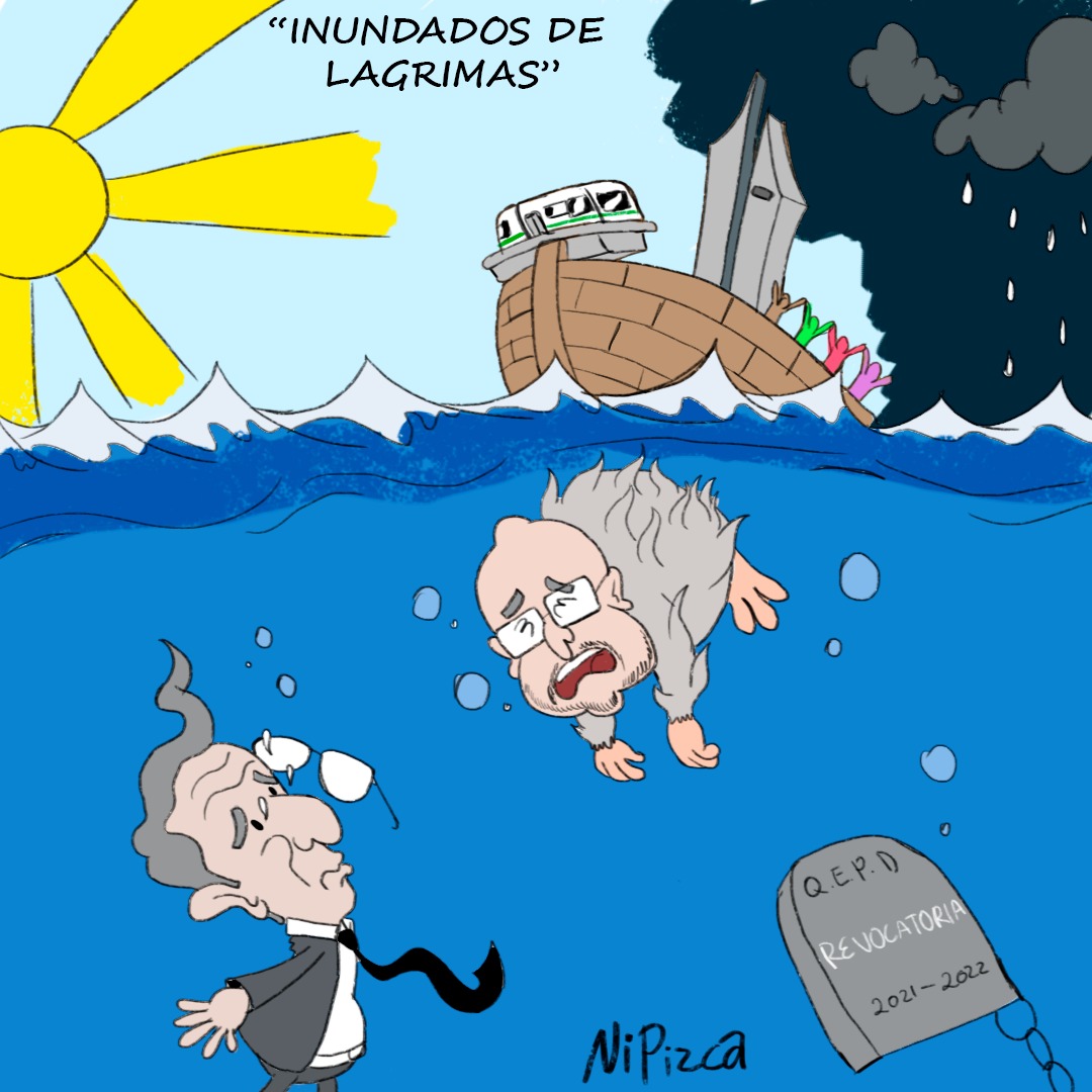 NT24co's tweet photo. #Caricatura | "Inundados de lágrimas".

Por: Ni Pizca. https://t.co/585wM9mHa3