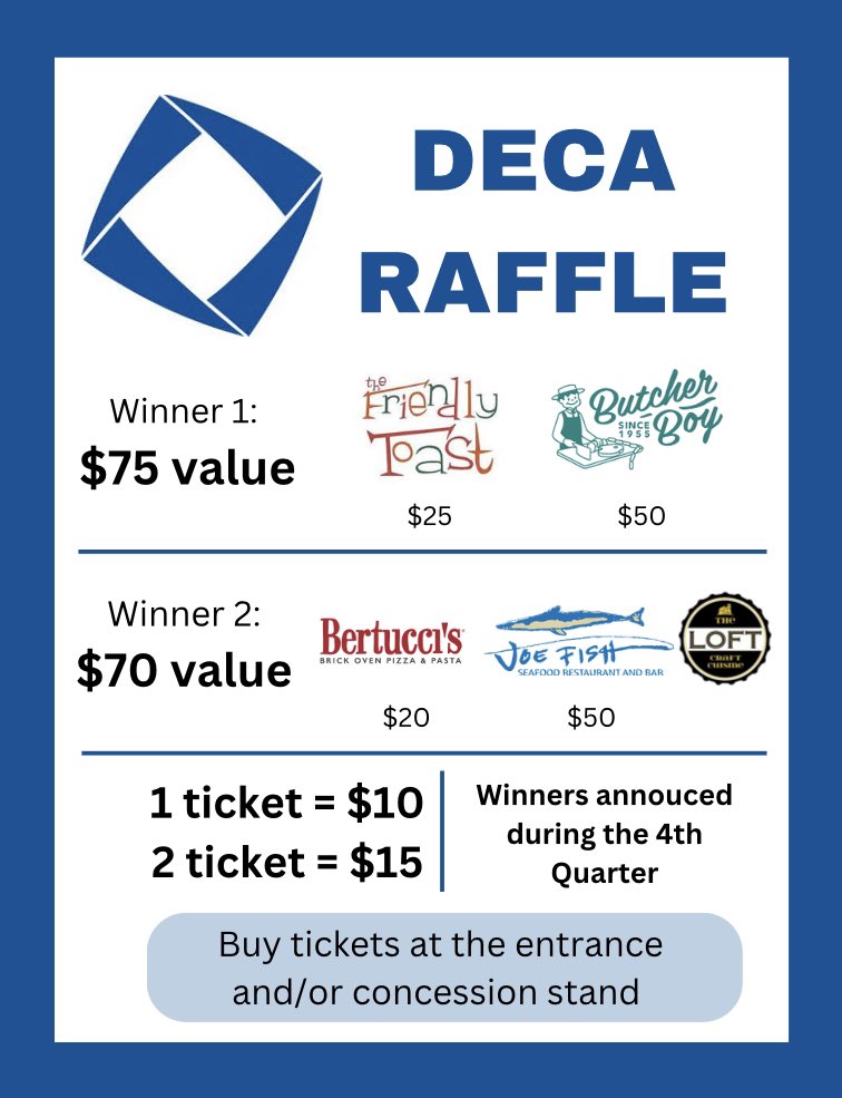 NAHS_DECA's tweet photo. Make sure to stop by Walsh Stadium at 6:00 pm for tomorrow’s Thanksgiving football game! We will be hosting a raffle you don’t want to miss! @djo80wr @NA_Athletics @chetjackson22 @NA_Football @thearmoryna https://t.co/v8lI3aJ1Du