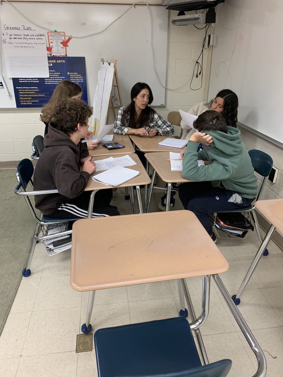 cchakmakjian's tweet photo. Students rotate through different stations and explore how authors present arguments across different mediums. #stationteaching #outsidetheessay @Mrs_Youngling @Mr. Petrella @RSDsmithschool @LanguageArtsRSD https://t.co/sL3VMFhOV6