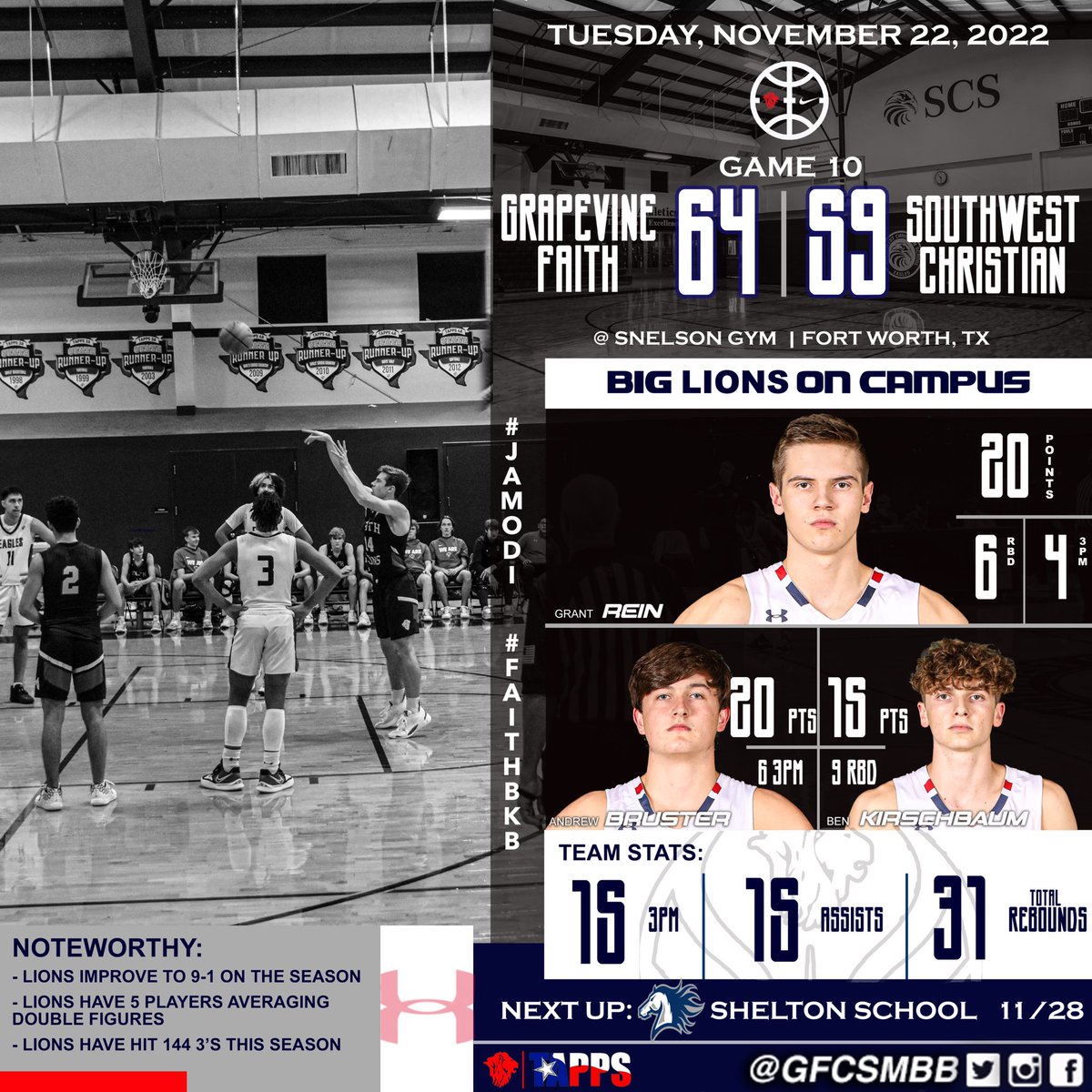 Grapevine Faith Basketball tweet media
