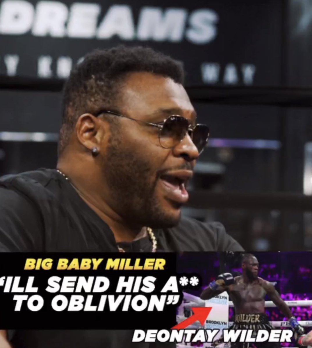dantheboxingman's tweet image. Jarrel “Big Baby” Miller: “I’ll send his ass  to oblivion” 

#Boxing #WilderMiller #HellNo 👀👀👀👀🤦‍♂️🤦‍♂️🤦‍♂️🥊🥊🥊🥊🥊🥊 

Credits: mateoboxr