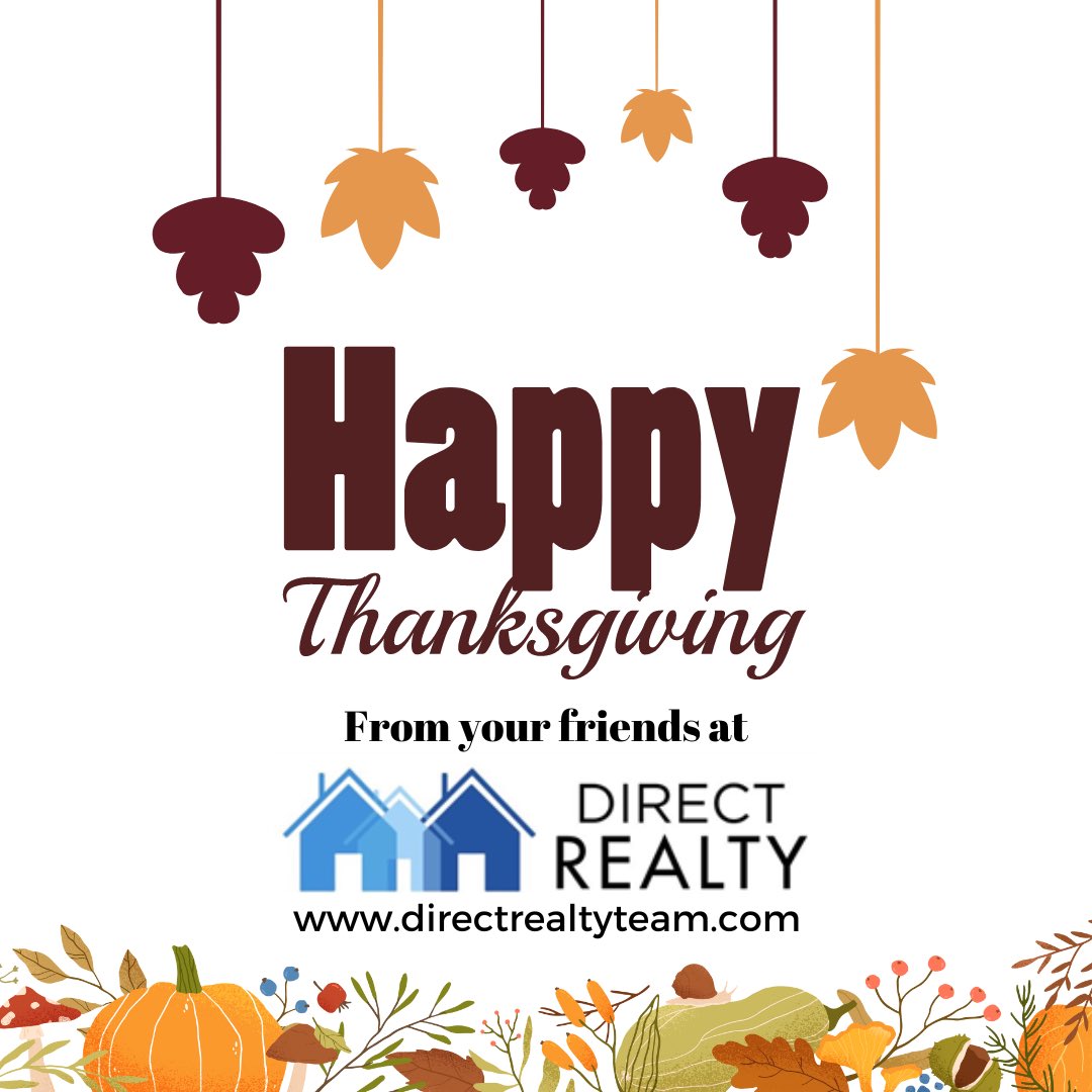 directrealtytx's tweet photo. Happy Thanksgiving!  What are you thankful for?
#Thanksgiving2022 #directrealtyteam #Thanksgiving #2022 https://t.co/tc1RfSzVeX