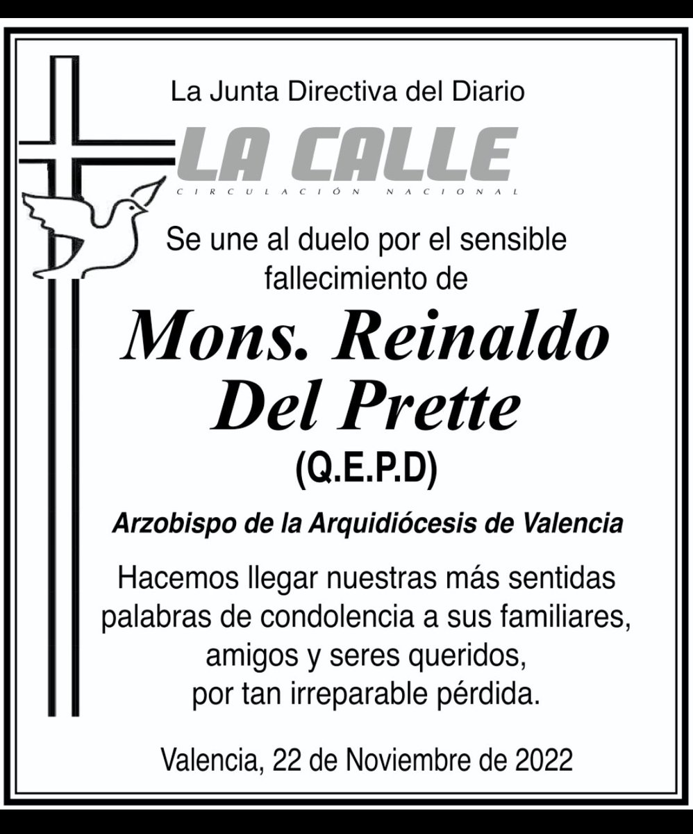 DiarioLaCalle's tweet photo. #duelo #carabobo #prette #Reynaldoprete #reinaldoprette #duelo #qedp #reinaldodeprette https://t.co/HGm4fZ1va2