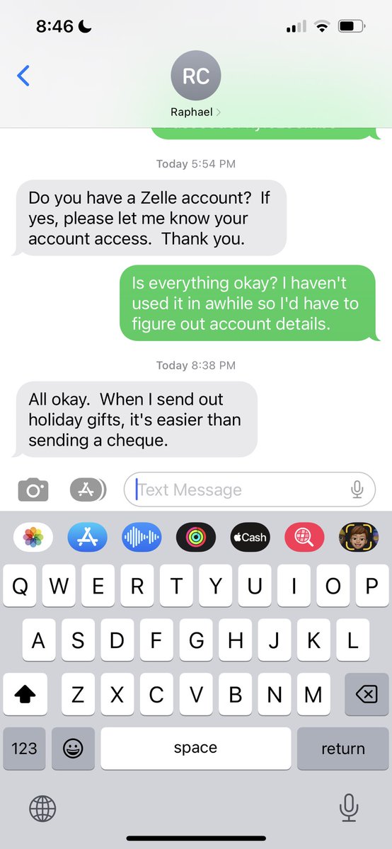 My great uncle does not know what my job market paper is about, but this text exchange with him may end up in my job talk.