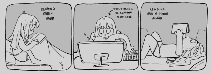 pretty straightforward day today
(currently reading the liveship traders book 3) 
