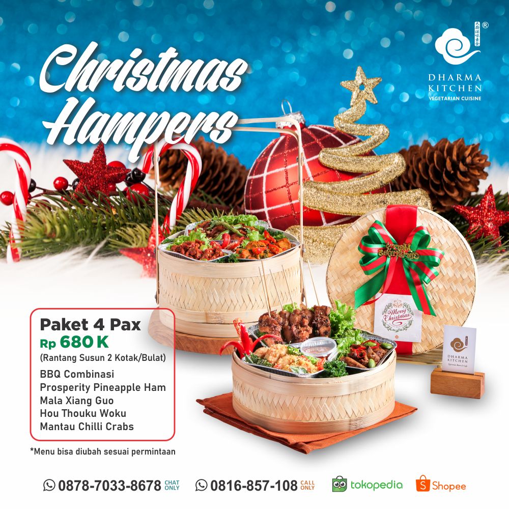 Dharma_Kitchen's tweet photo. Who's ready for Christmas? Check out our Christmas Hampers 🎁 All of these dishes are specially made to make your Christmas more meaningful 🎄

#hampersnatal #hampersnataljakarta #hampersvegan #hampersvege #christmashampers #jakartachristmas #veganfood #jakartaculinary https://t.co/FlATLZITUi