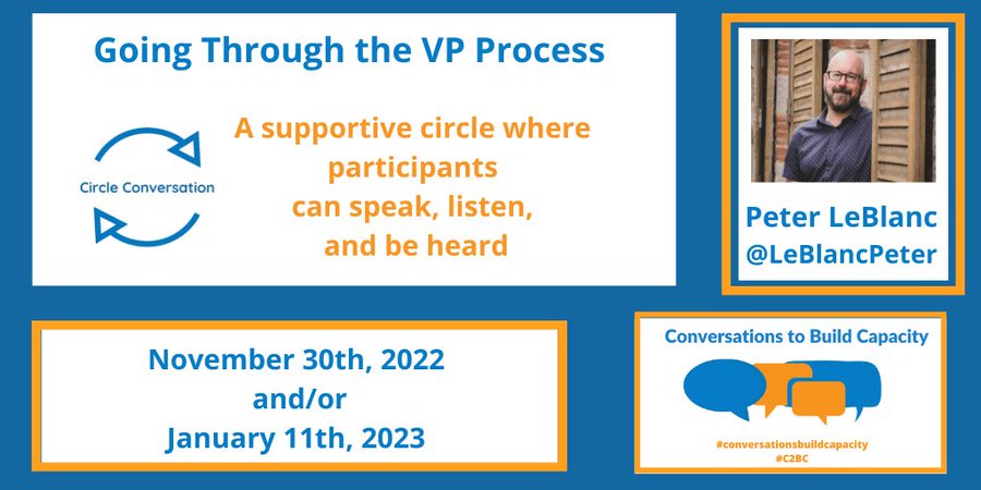 TheMentoree's tweet image. Join this Circle Conversation on Nov 30th from 7-8 pm EST led by @LeBlancPeter to support educators going through or considering the VP process. Connect with educators outside your board, ask questions, learn from, and support each other. Register at thementoree.com/marketplace. #Edu